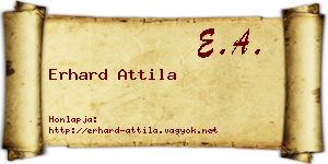 Erhard Attila névjegykártya