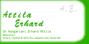 attila erhard business card